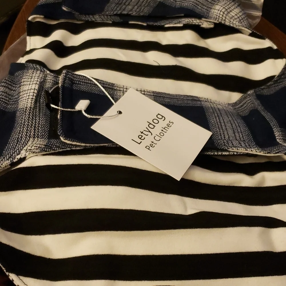 Letydog Dog Reflective British Plaid Reversible Jacket Size S